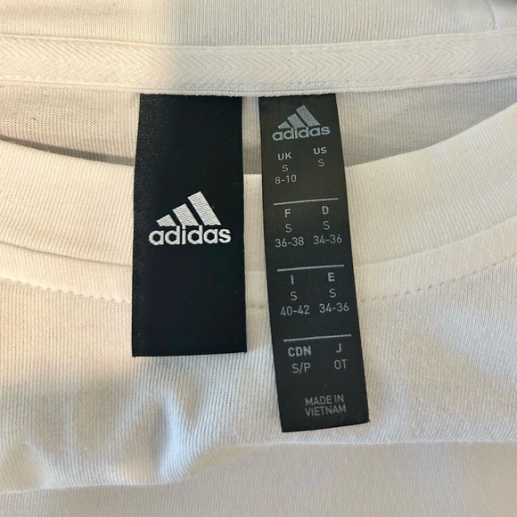 🎾⛳️”Adidas” NWOT White Sport Dress w/ Vented Short Sleeves and Hem Size S - Picture 8 of 13